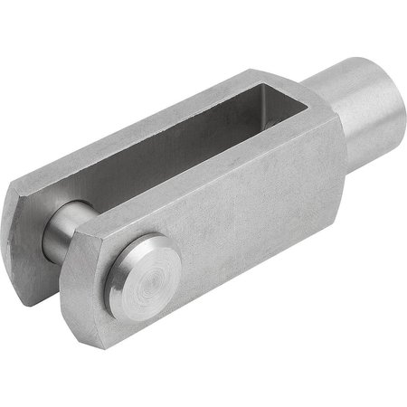 KIPP Clevis Joint DIN71752 Thread M10 Left-Hand Thread, G=20, D1=10, B=10, Stainless Steel 1.4305 Bright K0732.10201